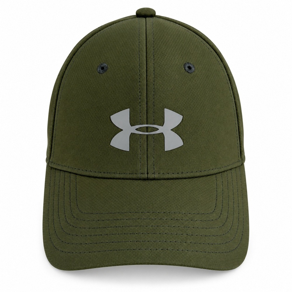 Under Armour M/L Hat Olive Green Blitzing II Stretch Fit Cap 1242627 Athletic